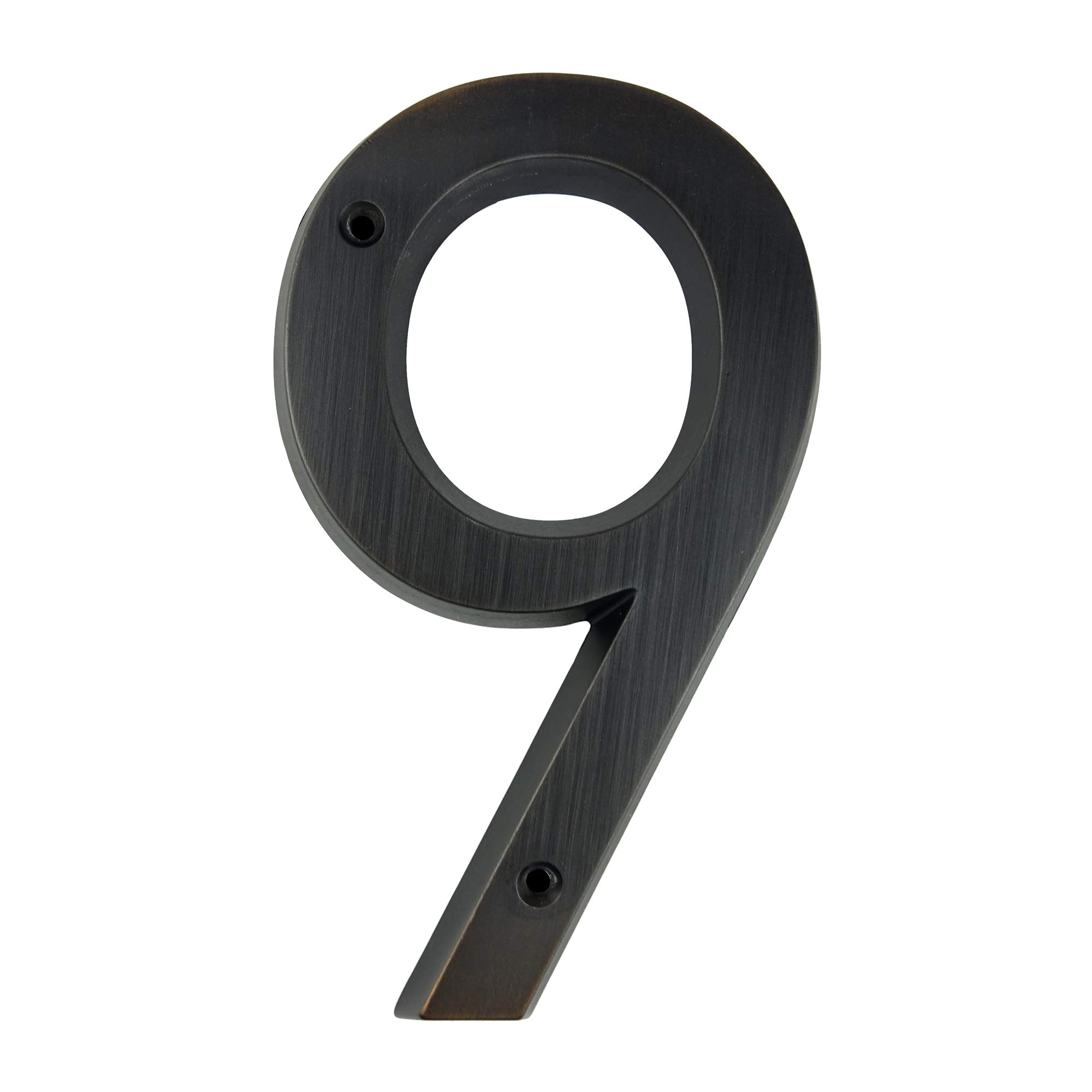 HASWARE House Number Sign 6 Inch (15 cm) Vintage Style Aged Bronze Finish Door Numbers Signage Plaque Street Home Address Numerals,Zinc Alloy[Number 9]
