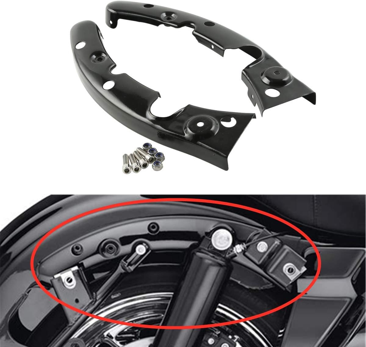 TCMT Rear Fender Strut Covers Fits for Harley Touring