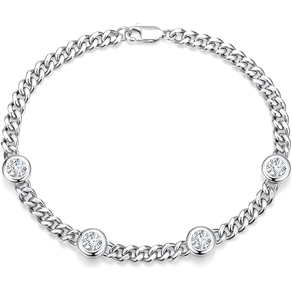 Amazon.com: CEKAMA 925 Sterling Silver Italian 4mm Figaro