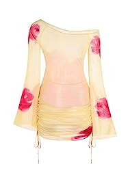 ZAFUL Womens Swimsuit Cover Up Dress Off Shoulder