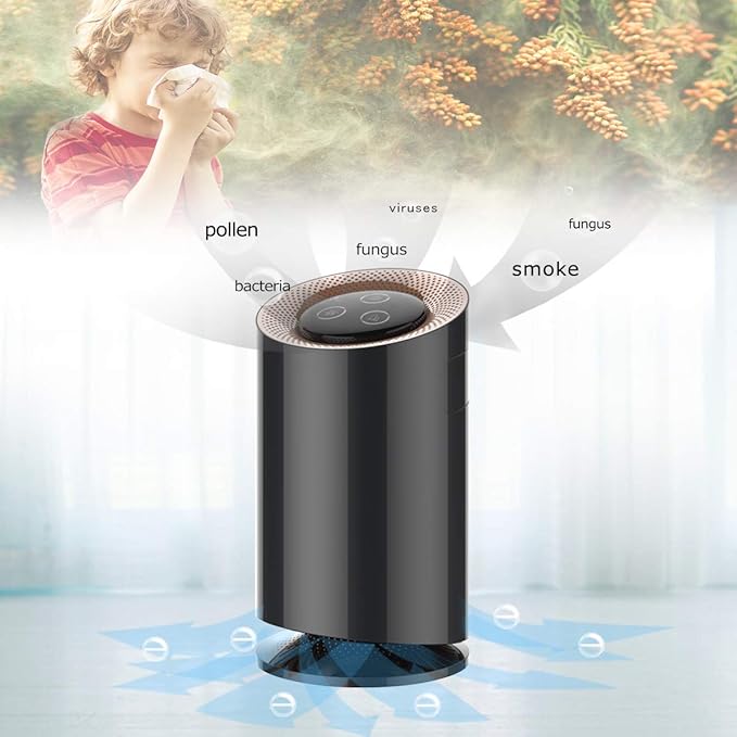 Echoice 3 In 1 Luftreiniger Aktivkohlefilter Air Purifier Photokatalysator Sterilisieren Moskito Kontrolle Fur Zuhause Buro Allergiker Dander Raucher Schwarz Amazon De Baumarkt