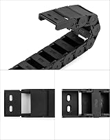 QWORK Black Plastic Cable Drag Chain 15x30mm for CNC Machine Tool Wire Carrier view 4