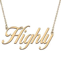 HUAN XUN Customized Custom Simple Any Name Necklace