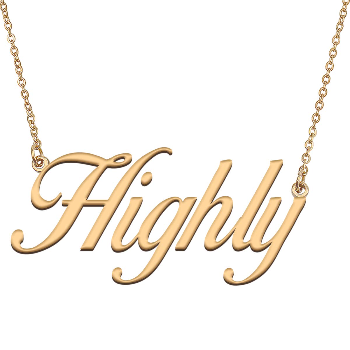 HUAN XUN Customized Custom Simple Any Name Necklace