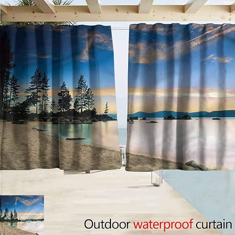 Amazon Com Marymunger Outdoor Patio Curtains Landscape Peaceful
