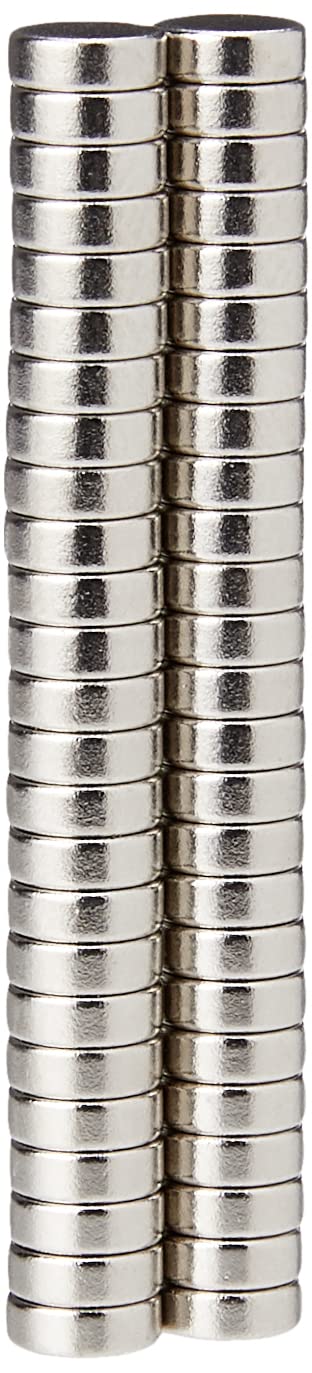 N35 Neodymium Magnet for Arts, Crafts, Model Making, DIY, Hobbies and Packaging - 6mm dia x 2mm thick - 0.49kg Pull - Pack of 50
