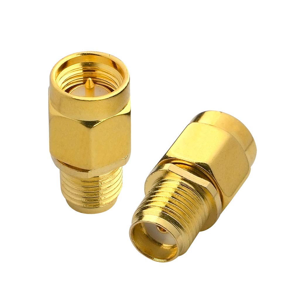Boobrie SMA Male to Female Adapter SMA Male to Female Bulkhead Coaxial Adapter Low Loss WiFi Connector for FPV Antenna Extension Cable FPV Drone Signal Booster Wi-Fi LMR Pack of 2
