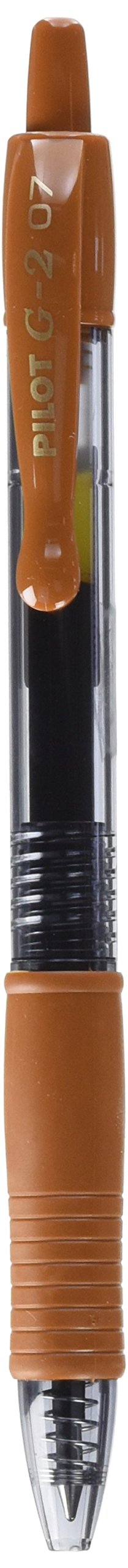 Pilot G207 Fine Gel 0.7mm Rollerball Pen - Caramel (Pack of 12)