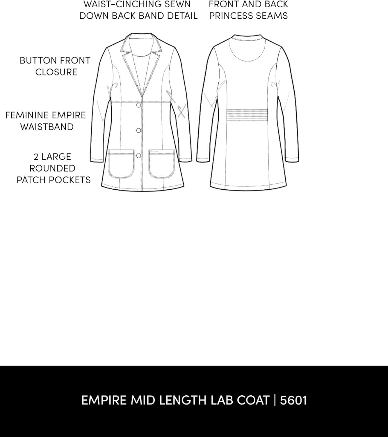 Med Couture Women's Vivi Chic Lab Coat: Clothing