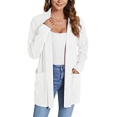 Feiersi Womens Cardigan Long Sleeve Open Front Casual Soft Knit Cardigans Sweater with Pockets