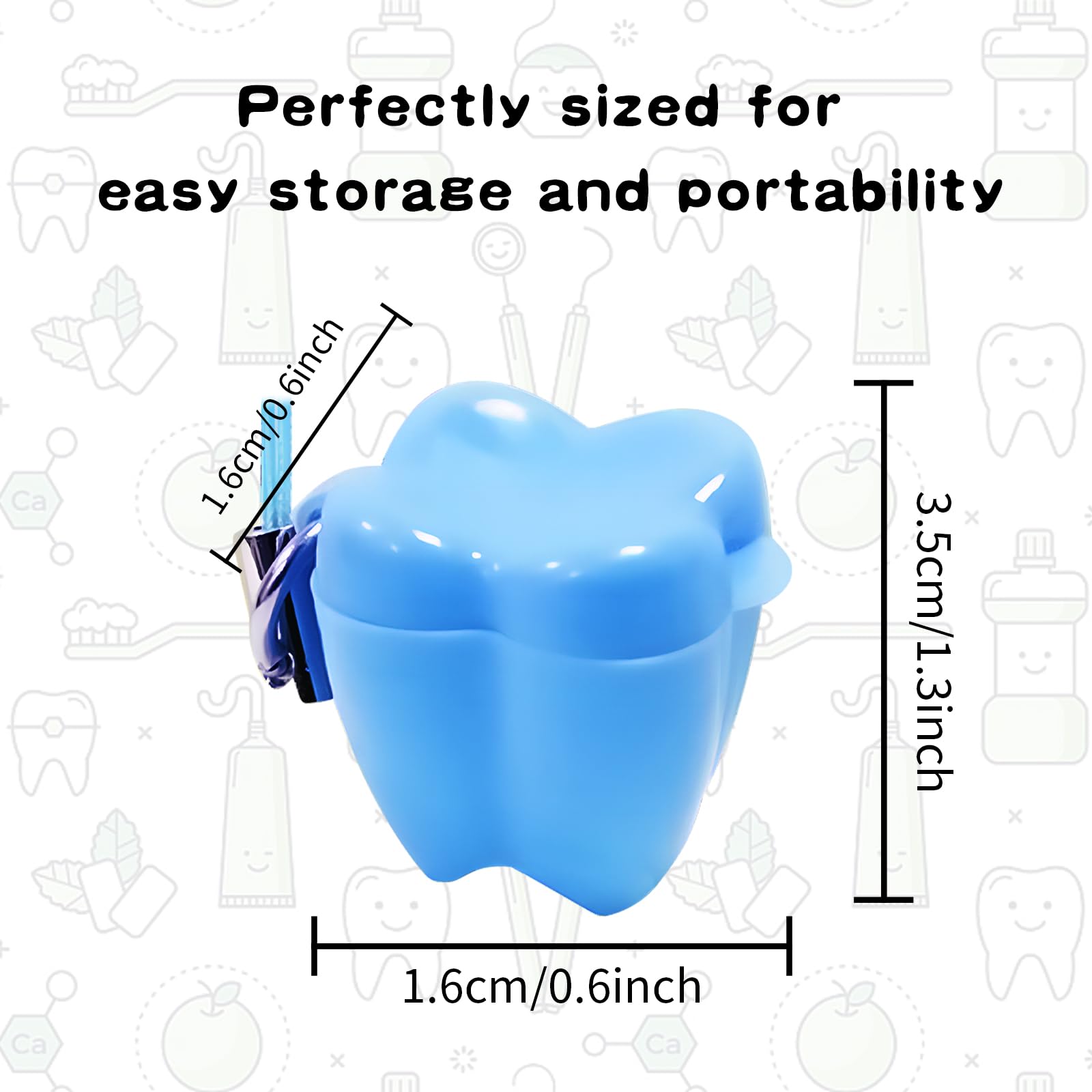 10 Pieces Plastic Baby Tooth Keepsake Box Set, Multicolor Teeth Storage Case Holders Portable Container for kids Boys Girls