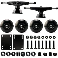 PATIKIL Roues De Skateboard Cruiser 52mm 95A - Set De 4 Avec Roulements - Polyuréthane Vert/Doré