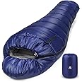 Bessport Mummy Sleeping Bag | 15-45 ℉ Extreme 3-4 Season Sleeping Bag for Adults Cold Weather– Warm and Washable, for Hiking Traveling & Outdoor Activities