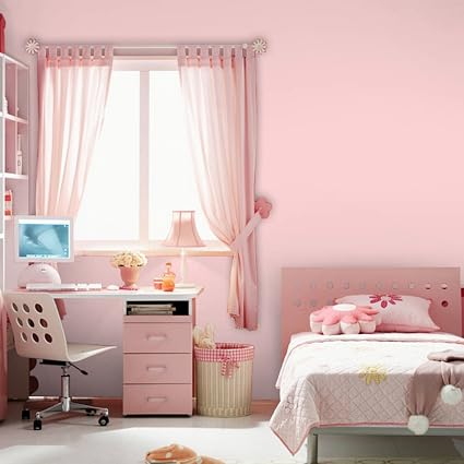 Pink Self Adhesive Wallpaper Creative Waterproof Pvc Wallpaper Dormitory Bedroom Background Wall A Amazon Com