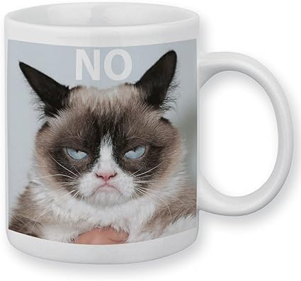 Chamalow Shop Mug Grumpy Cat No Chat Grincheux Fabrique En France Amazon Fr Cuisine Maison