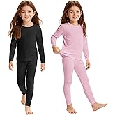 American Trends 2 Set Thermal Underwear for Unisex Kids - Soft Toddler Base Layer for Skiing/Cold Weather Long Johns