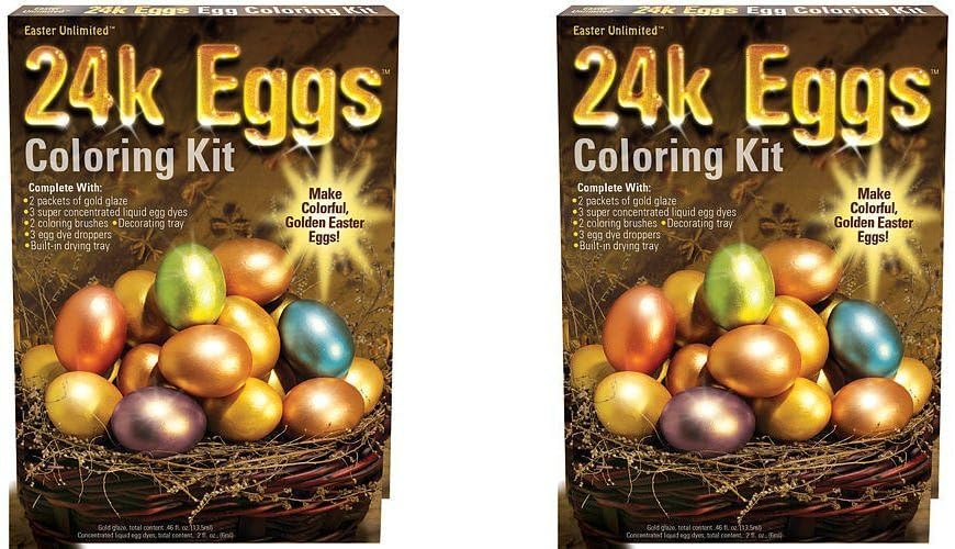 24 Karat Easter Egg Coloring Kit (2 Pack)
