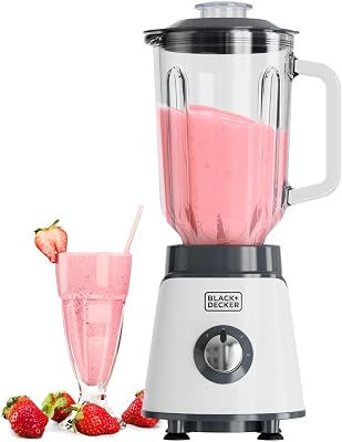 - Frullatore, 1000W, caraffa in vetro 1,5l, tritaghiaccio