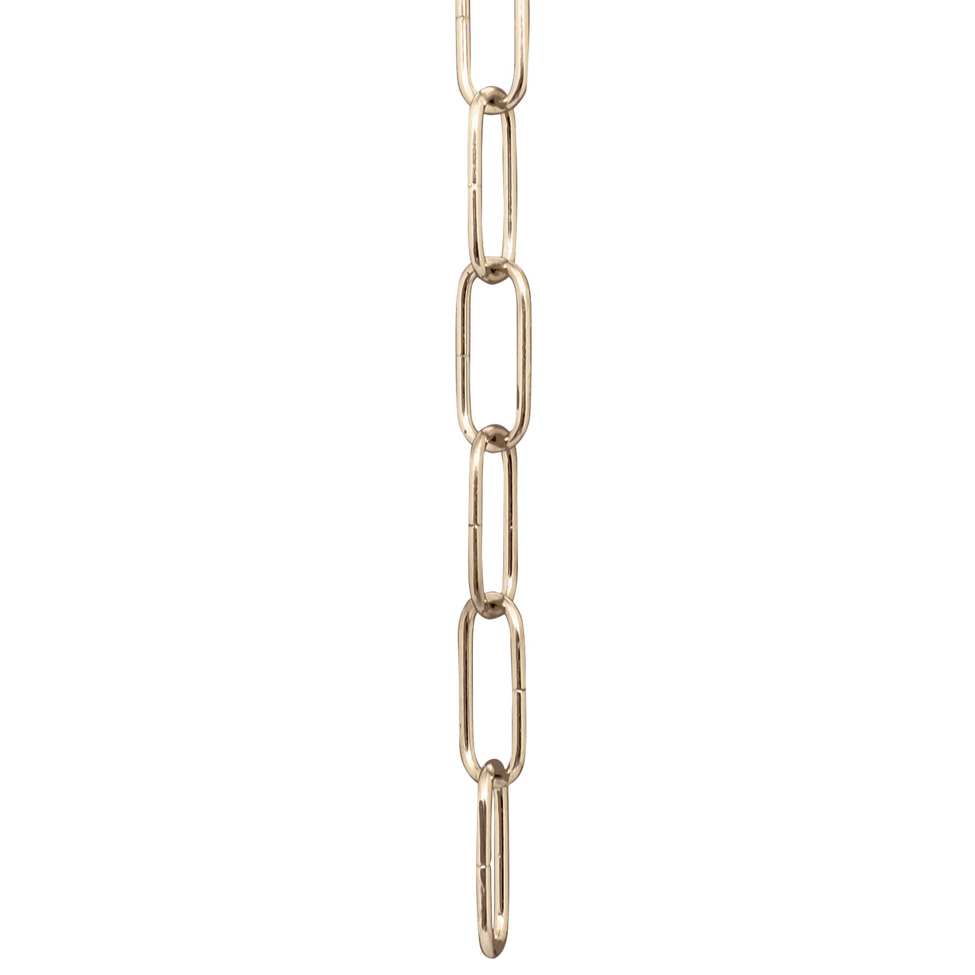 ElekTek 2m Nickel Plated Open Link Chain Ideal for Chandeliers and Lighting