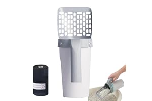 Cat Litter Scoop, Poop Scooper Cat Litter, Cat Kitten Litter Scoop with Garbage Bag, Cat Pooper Shovel Lifter for Litter Box