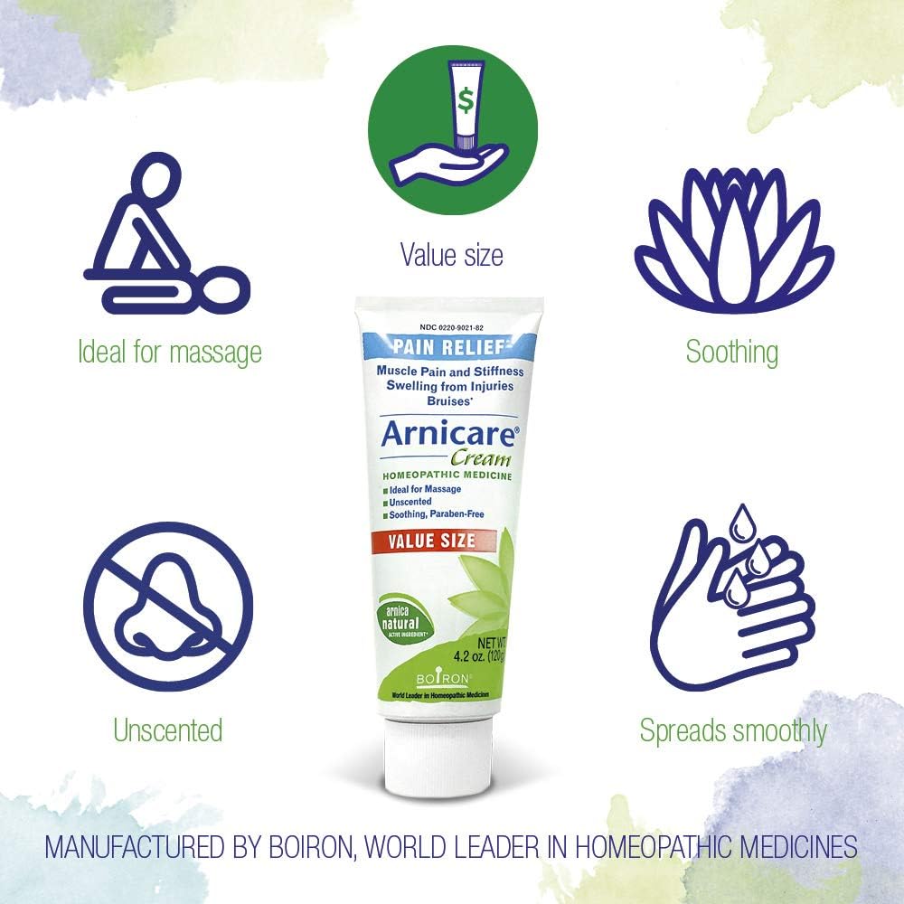 Boiron Arnicare Cream 4.2 Ounce (Pack of 1) Homeopathic Medicine for Pain Relief: Health & Personal Care