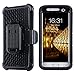 iPhone 6S Plus Case [5.5 inch], ULAK Heavy Duty [Dual Layer] Shockproof Protective Grip Case for Apple iPhone 6 Plus (2014)/6s Plus (2015) with Swivel Belt Clip Holster and Kickstand-[Black]