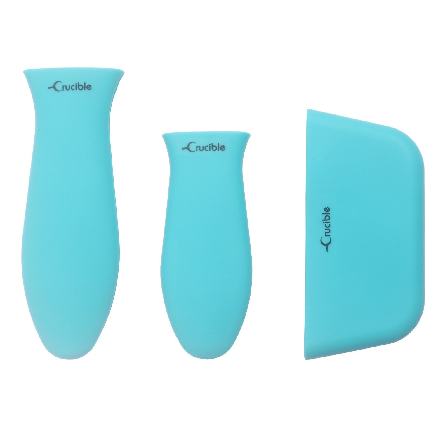 Crucible Cookware Silicone Hot Handle Holders 3-Pack Mix (Turquosie)