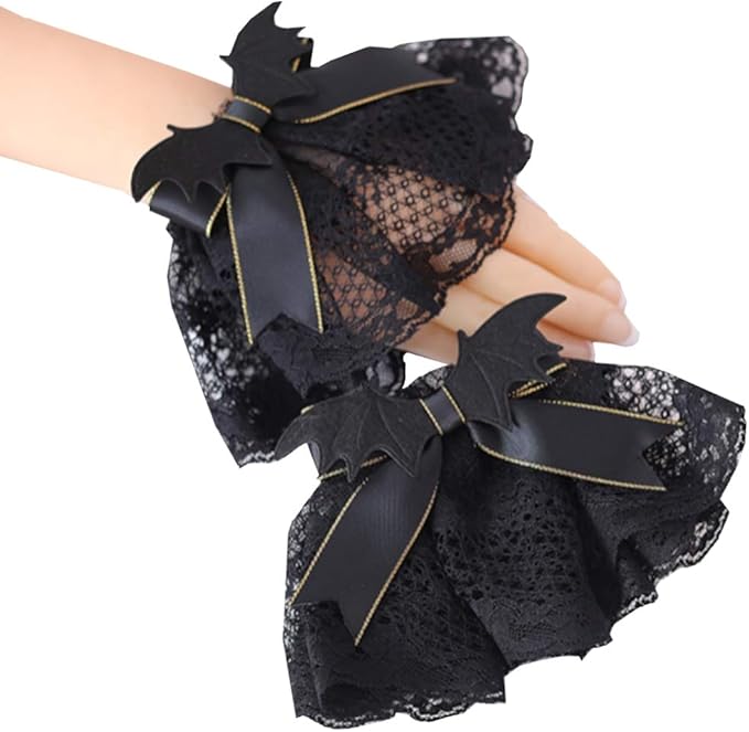 Girls Lolita Lace Cuffs Gothic Lolita Wrist Cuffs Halloween