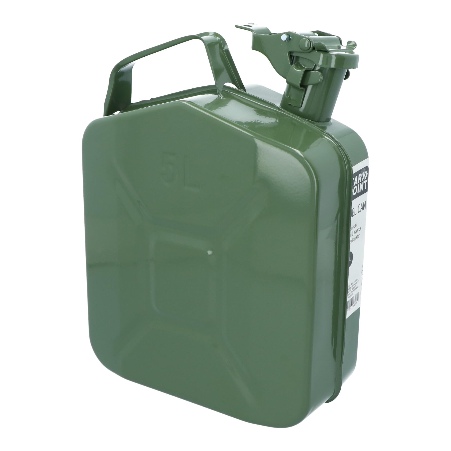 Carpoint Petrol Can / Reserve Canister 5 L Green Metal UN Approved