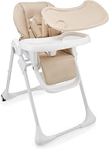 Kinderkraft Tummie 2-in-1 High Chair & Bouncer Beige Birth Fold-Flat view 7
