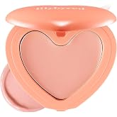 lilybyred Luv Beam Cheek Balm | Heart-Shaped Korean Cream Blush, Semi-Matte, Healthy Glow, Long-Lasting, Blendable &amp; Buildable, Lightweight, Natural-Looking Color, 0.12 oz (01 Pure Coral)