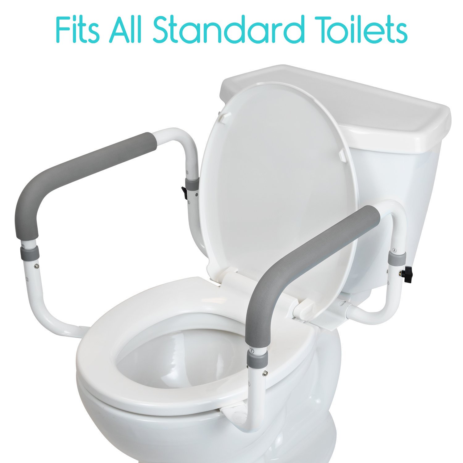 Toilet Safety Frame by Vive Adjustable, Compact Support Hand Rails