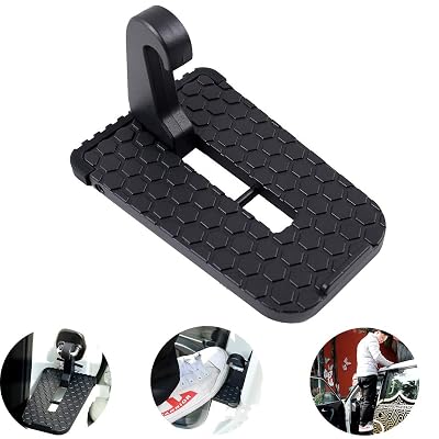 CHHMAELOVE Heavy Duty Car Doorstep Rooftop Doorstep, U-Shape Folding Ladder Hooked On Foot Pegs Easy Access to Car Rooftop Vehicle for Jeep Car