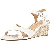 PIZZ ANNU Women's Wendy Low Wedge Sandals Ankle Strap Espadrille Open Toe Casual Summer Women Wedge Heels Shoes