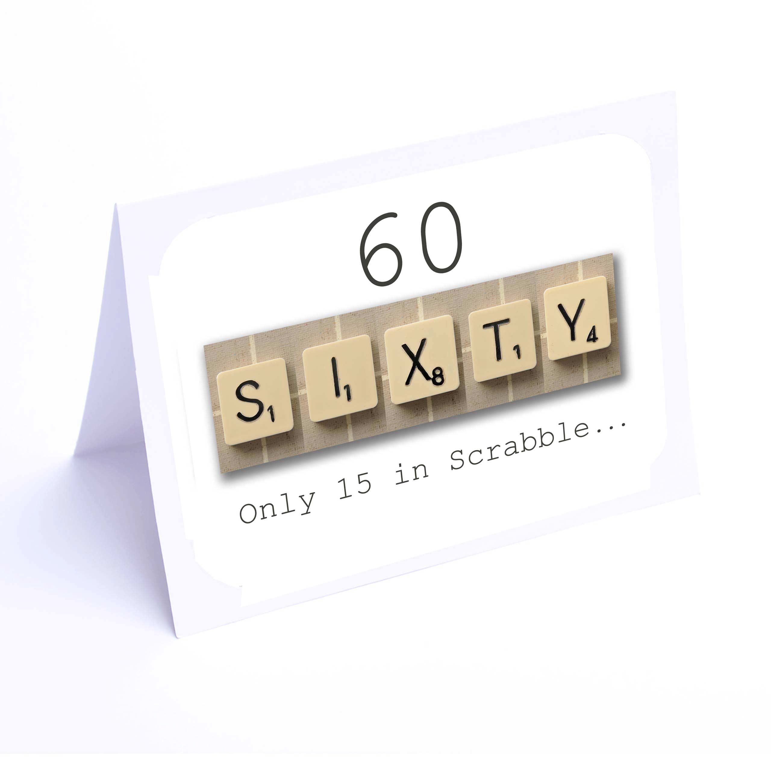 Birthday Cards Scrabble (60th Birthday Card)