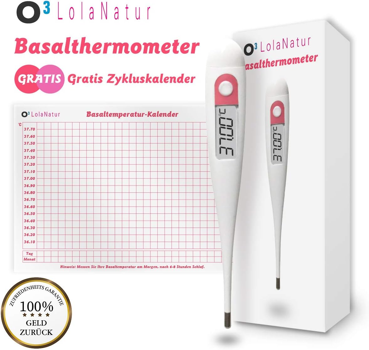 O³ Basalthermometer zur Zykluskontrolle // Thermometer zur Verhütung