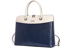 CLUCI Leather Briefcase for Women 15.6 Inch Laptop Business Vintage Slim Ladies Shoulder Bag