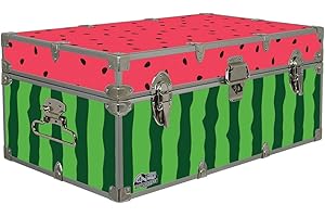 C&N Footlockers Designer Storage Trunk - Food Themes - 32 x 18 x 13.5 Inches - Durable and Built to Last - Lockable (Watermelon)