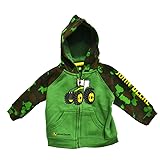 John Deere Baby Stuff John Deere Little Boys and Infant Tractor Zip Front Hooded Sweatshirt Camo Green