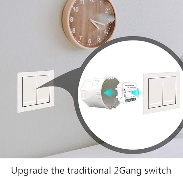 YELLAYBY Proteccin de circuitos Wi Fi Inteligente Interruptor de la luz del Interruptor de Bricolaje Smart Module VidaTuya aplicacin de Control Remoto Trabajar por Alexa Echo Inicio 2 Alturas 2
