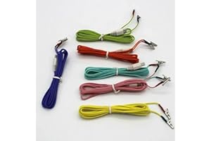 6Pcs Output Wires with Alligator Clip Wires for New KWD-808 Great Wall Acupuncture Pulse Physiotherapy- Electric Acupuncture 