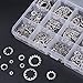 Hilitchi 400-Pcs 304 Stainless Steel External Internal Tooth Star Lock Washers Assortment Kit - Included: M2 M3 M4 M5 M6 M8 M10 M12
