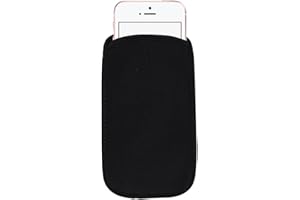 EBUYMORE for Apple iPhone SE Sleeve, Black Shock Absorbing Proof Soft Neoprene Cellphone Pouch Carrying Case