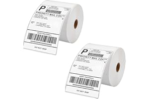 BESTEASY 4x6 Direct Thermal Roll Shipping Labels, 2 Rolls of 250 Address Mailing Postage Shipping Labels, Commercial Grade