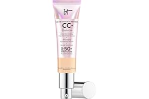 IT Cosmetics CC+ Cream Illumination - Radiant Full Coverage Foundation With SPF 50+, Color Corrector & Hydrating Anti-Aging Serum, Hydrolyzed Collagen + Peptides, Normal to Dry Skin - 1.08 fl oz