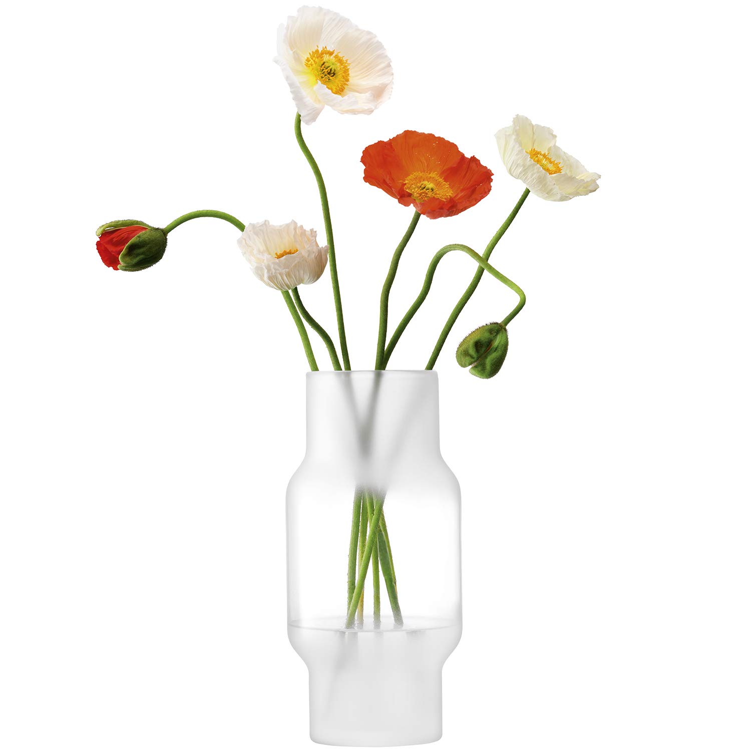 LSA International Mist Vase H30cm Part Frost| 1 Unit | Mouthblown & Handmade Glass | MC10