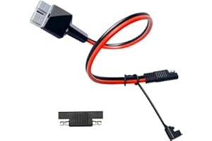 JacEnergy 10AWG Anderson Connector to SAE Extension Cable with SAE Polarity Reverse Adapter：for Solar Panel,Solar Generator Portable Power Station