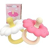 Ginbear Silicone Baby Teether for Girls, BPA Free Food Grade Infant Teething Toys, Soothing Baby Chew Toys, Sensory Teething 