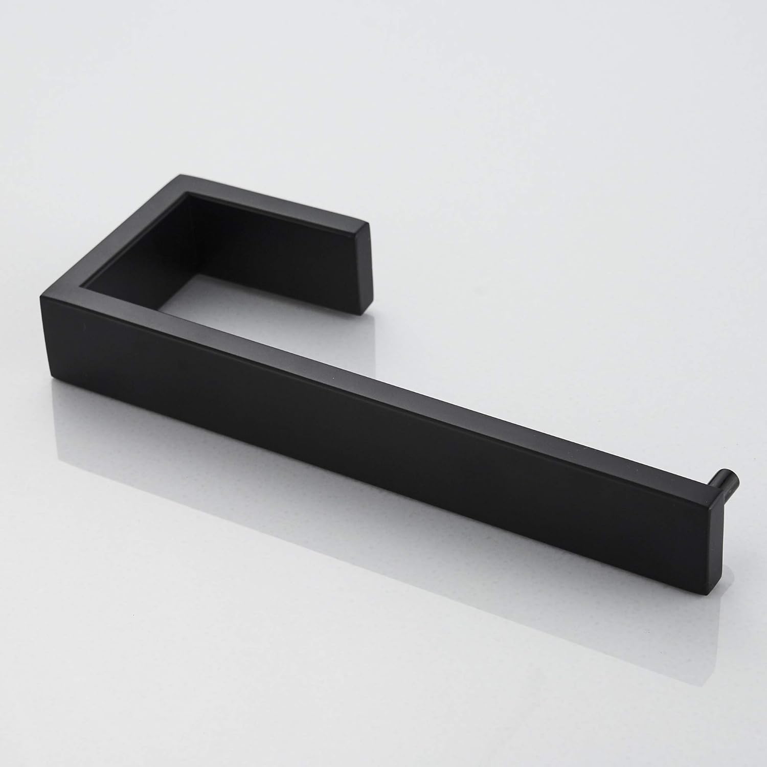 JunSun Matte Black Towel Ring Stainless Steel Towel Holder Contemporary Bathroom Hardware Towel Bar for Bathroom Lavatory Wall Mounted: Home & Kitchen