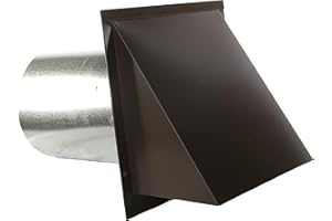 FAMCO Galvanized Steel Hooded Wall Vent with Screen and Damper, Used for Air Exhaust Applications